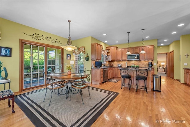 3720 Cypress Dr, Spring Grove, IL 60081 - dining space featuring light wood-type flooring and recessed lighting