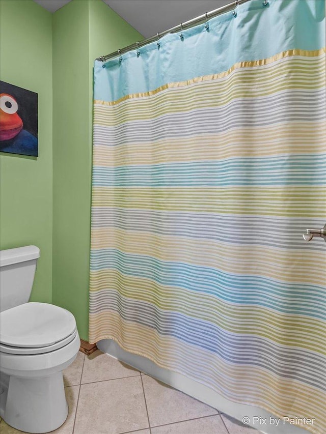 3720 Cypress Dr, Spring Grove, IL 60081 - full bathroom with tile patterned flooring and curtained shower