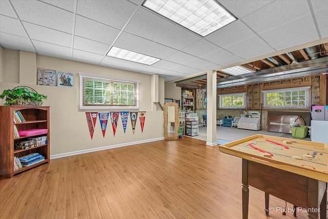 3720 Cypress Dr, Spring Grove, IL 60081 - playroom with wood finished floors and a drop ceiling