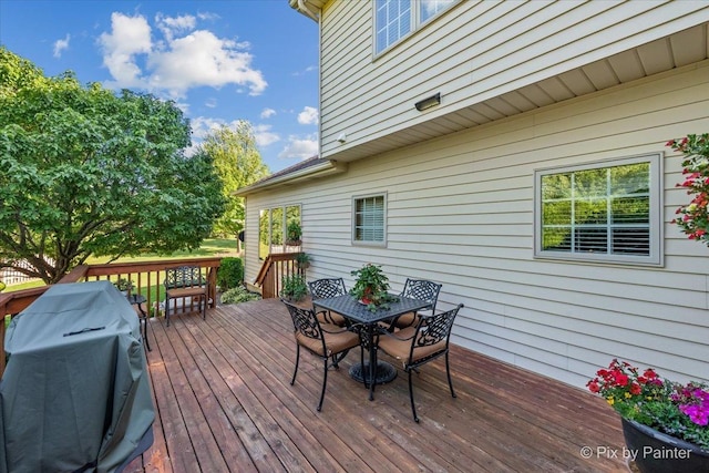 3720 Cypress Dr, Spring Grove, IL 60081 - wooden terrace featuring outdoor dining area and grilling area