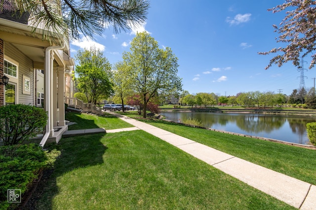 2673 N Greenwood Ave, Arlington Heights, IL 60004 - view of grassy yard with a water view