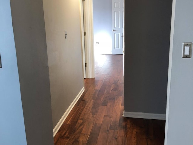 1919 S Wolf Rd Unit 418, Hillside, IL 60162 - hall with dark wood-style flooring and baseboards