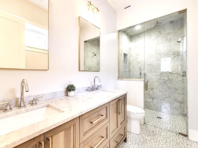 2745 N Greenview Ave Unit 2, Chicago, IL 60614 - full bath featuring a marble finish shower and double vanity