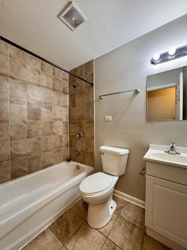 3732 153rd St, Midlothian, IL 60445 - bathroom with vanity, shower / bath combination, and tile patterned flooring