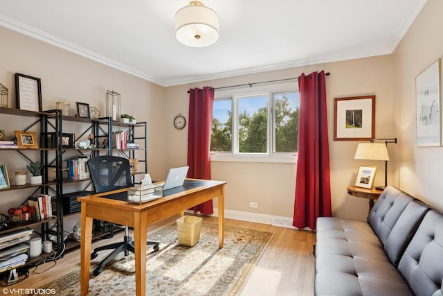 769 S Stuart Ave, Elmhurst, IL 60126 - office space featuring light wood-style flooring and crown molding