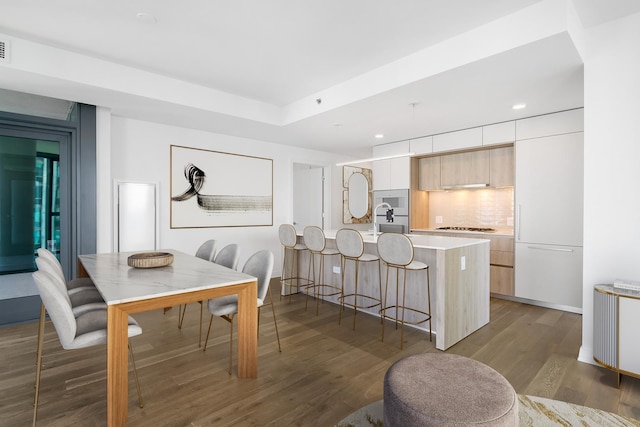 211 N Harbor Dr Unit 1601, Chicago, IL 60601 - dining area featuring wood finished floors and recessed lighting