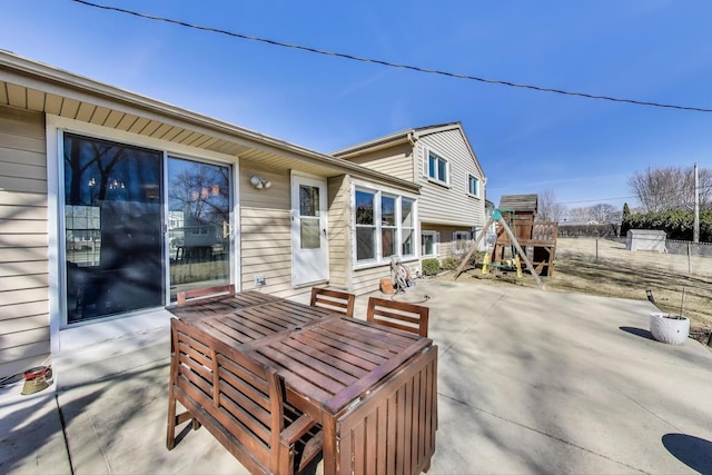 2023 N Shenandoah Dr, Arlington Heights, IL 60004 - view of patio / terrace with a playground and outdoor dining area