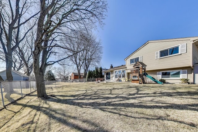 2023 N Shenandoah Dr, Arlington Heights, IL 60004 - rear view of house with a playground
