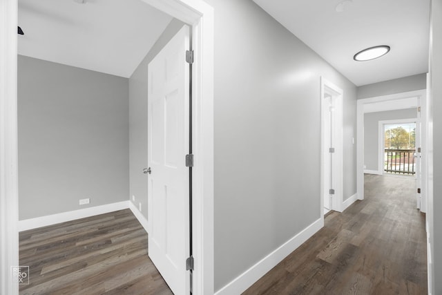 6158 S Austin Ave, Chicago, IL 60638 - hallway featuring baseboards and dark wood-type flooring