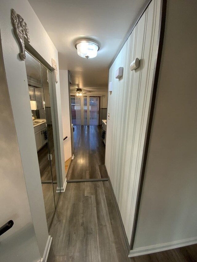 14441 Dante Ave, Dolton, IL 60419 - hall with dark wood-style flooring