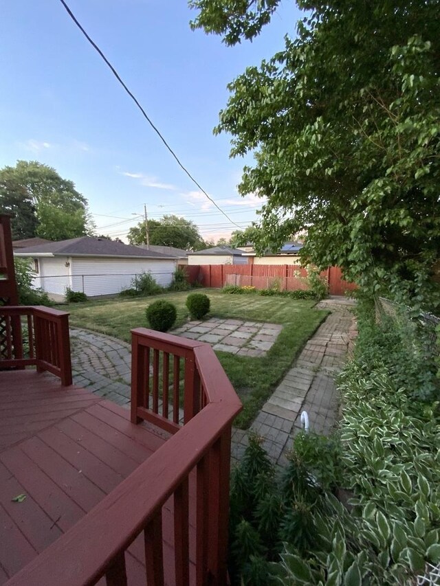 14441 Dante Ave, Dolton, IL 60419 - fenced backyard featuring a deck