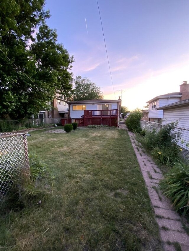 14441 Dante Ave, Dolton, IL 60419 - view of yard with a deck