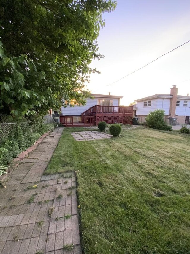 14441 Dante Ave, Dolton, IL 60419 - view of yard featuring a deck