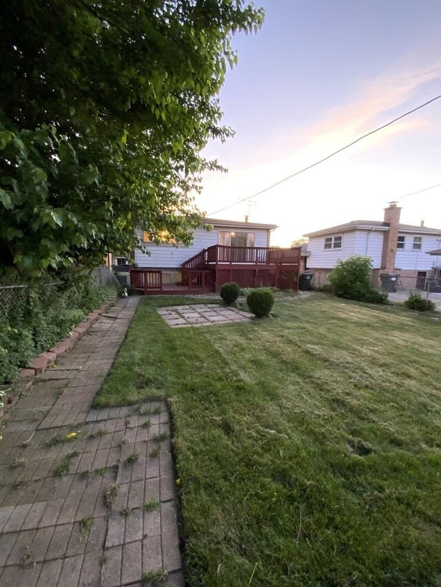 14441 Dante Ave, Dolton, IL 60419 - view of yard with a deck