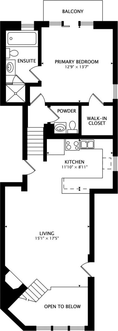 1622 W Ontario St Unit 1E, Chicago, IL 60622 - view of property floor plan