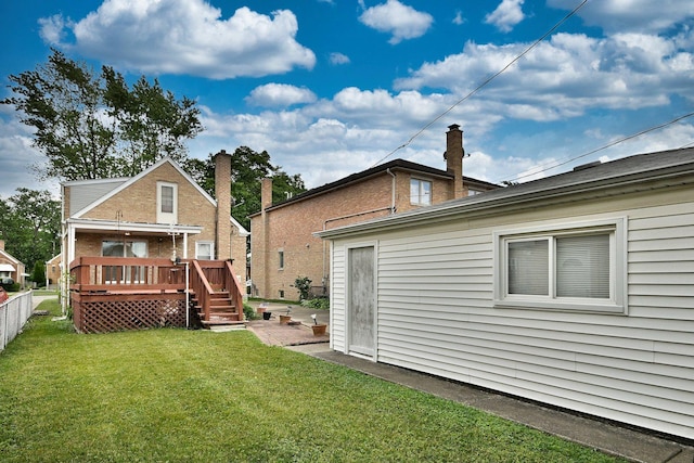 5010 N Merrimac Ave, Chicago, IL 60630 - back of property with a deck