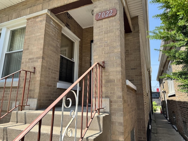 7022 S Claremont Ave, Chicago, IL 60636 - entrance to property with brick siding