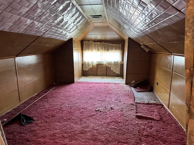 7022 S Claremont Ave, Chicago, IL 60636 - additional living space featuring vaulted ceiling and carpet