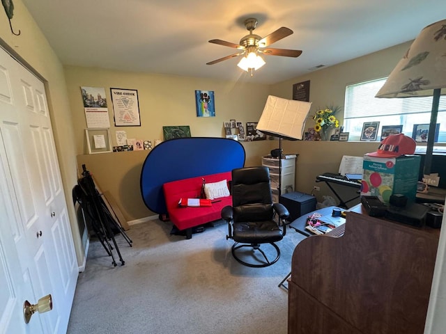 2311 White Eagle Dr, Plainfield, IL 60586 - bedroom with carpet floors and a ceiling fan
