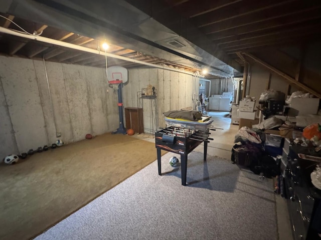 2311 White Eagle Dr, Plainfield, IL 60586 - unfinished basement featuring washer and dryer