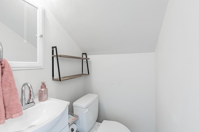 19749 Mokena St, Mokena, IL 60448 - half bath featuring lofted ceiling and vanity