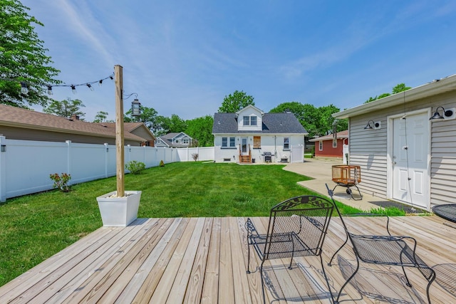 19749 Mokena St, Mokena, IL 60448 - deck with entry steps, a fenced backyard, and area for grilling