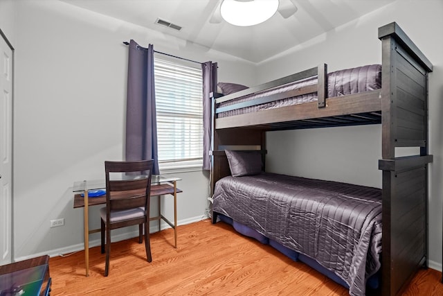 1955 W Melrose St Unit 2, Chicago, IL 60657 - bedroom with wood finished floors and a ceiling fan