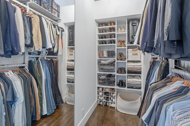 1017 W Washington Blvd Unit 2H, Chicago, IL 60607 - walk in closet featuring wood finished floors