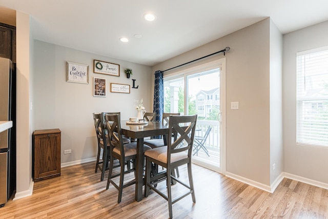 1113 Sapphire Ln, Pingree Grove, IL 60140 - dining area featuring light wood-style floors and recessed lighting