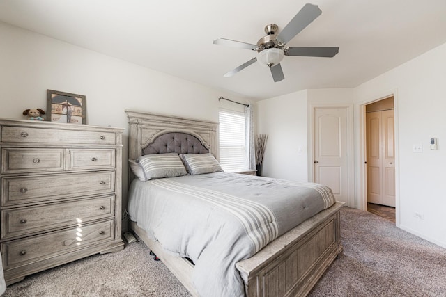 1113 Sapphire Ln, Pingree Grove, IL 60140 - bedroom featuring light carpet and ceiling fan