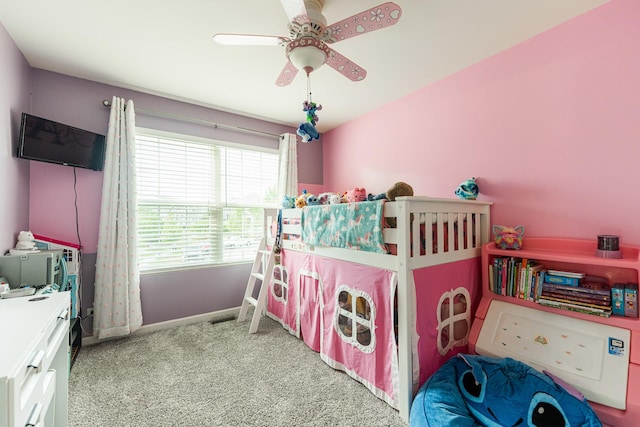 1113 Sapphire Ln, Pingree Grove, IL 60140 - carpeted bedroom with baseboards and ceiling fan