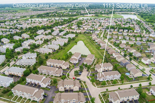1113 Sapphire Ln, Pingree Grove, IL 60140 - view of property location featuring a nearby body of water and nearby suburban area