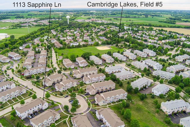 1113 Sapphire Ln, Pingree Grove, IL 60140 - aerial view of residential area