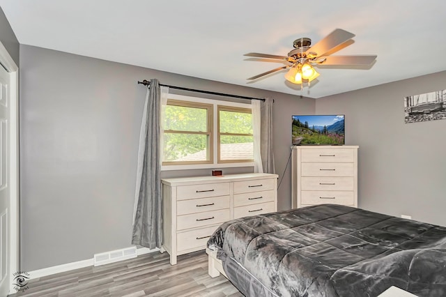 17242 Odell Ave, Tinley Park, IL 60477 - bedroom featuring light wood-style floors and ceiling fan