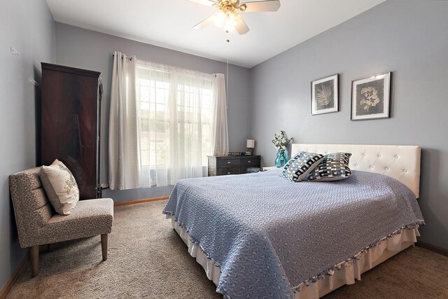 1611 Wintercrest Ln, Shorewood, IL 60404 - bedroom with carpet flooring and a ceiling fan