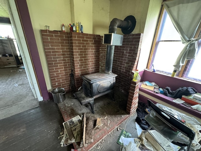 7915 N 4100 E Rd, Saybrook, IL 61770 - detailed view of a wood stove and wood finished floors