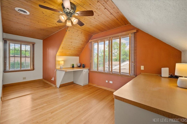 680 N Grace St, Lombard, IL 60148 - unfurnished office with light wood-style flooring, ceiling fan, and lofted ceiling
