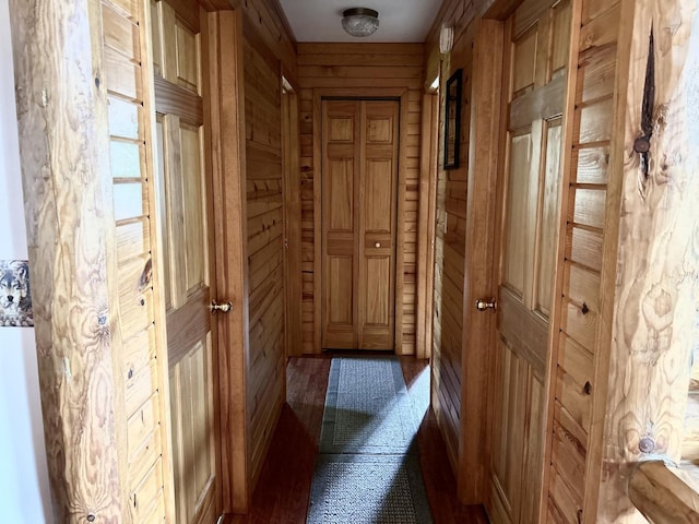 3468 E Spring Creek Dr, Ladd, IL 61329 - corridor with wood walls and wood finished floors