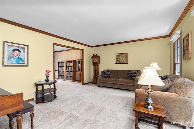1453 Yale Ct, Naperville, IL 60565 - living room with ornamental molding and light colored carpet