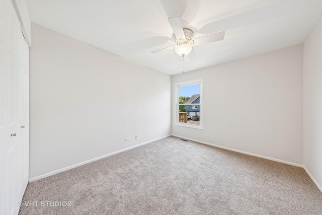 2733 Weeping Willow Dr Unit 26-C, Lisle, IL 60532 - unfurnished room with carpet and a ceiling fan