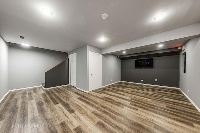 2733 Weeping Willow Dr Unit 26-C, Lisle, IL 60532 - finished below grade area featuring wood finished floors and recessed lighting