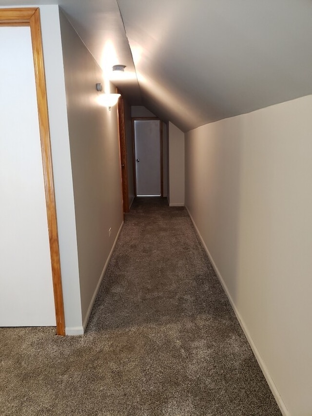 7155 W 71st St, Chicago, IL 60638 - hallway with carpet flooring and lofted ceiling