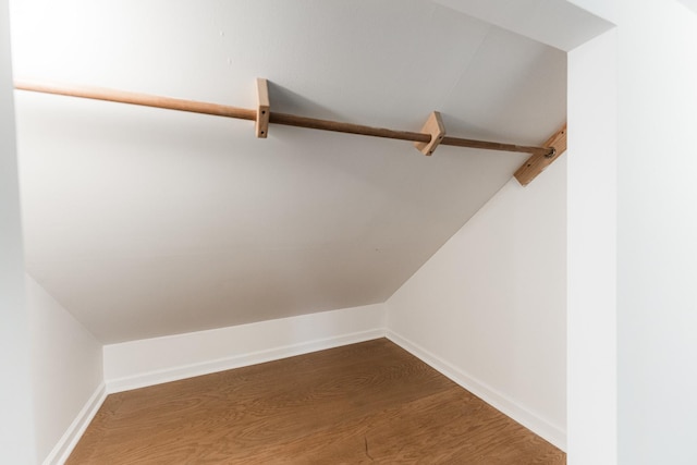 402 N St, Monroe Center, IL 61052 - spacious closet featuring wood finished floors and lofted ceiling