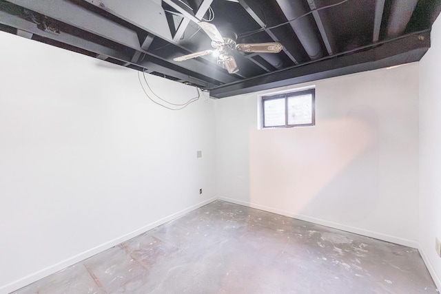 402 N St, Monroe Center, IL 61052 - below grade area featuring baseboards