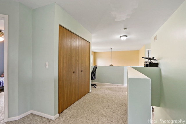 2184 N Masters Ln, Lake Villa, IL 60046 - corridor featuring light colored carpet and a desk