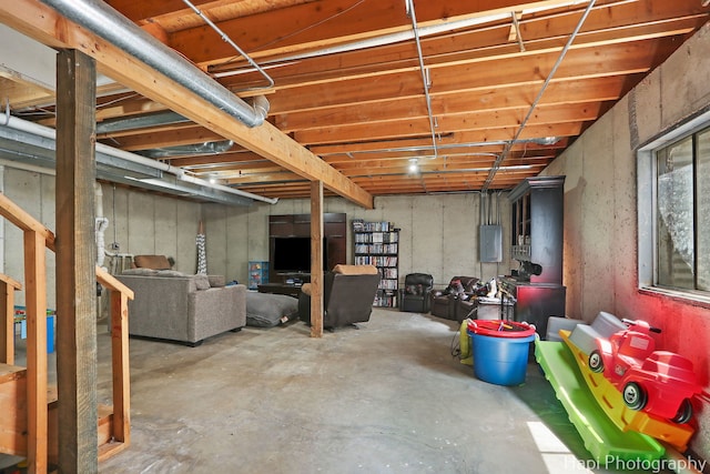 2184 N Masters Ln, Lake Villa, IL 60046 - unfinished below grade area with electric panel