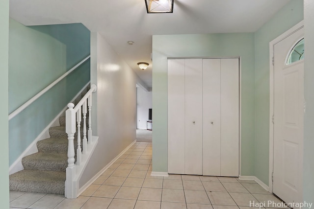 2184 N Masters Ln, Lake Villa, IL 60046 - entrance foyer with light tile patterned floors and stairs