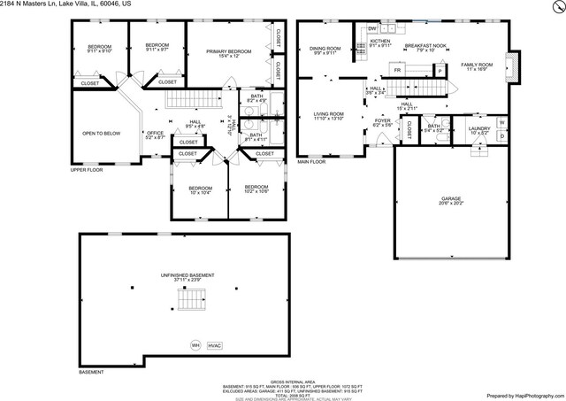 2184 N Masters Ln, Lake Villa, IL 60046 - view of home floor plan