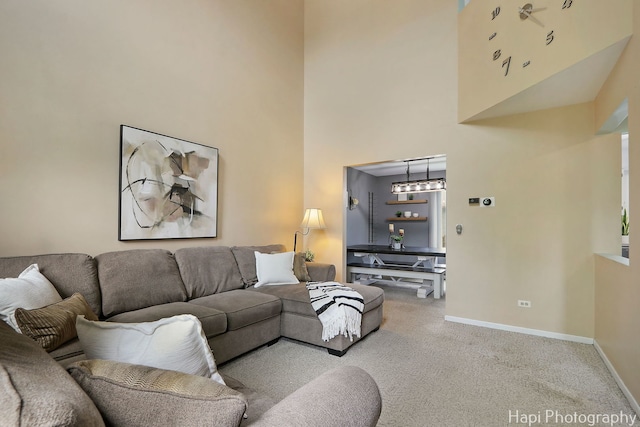 2184 N Masters Ln, Lake Villa, IL 60046 - living area with a towering ceiling and carpet floors