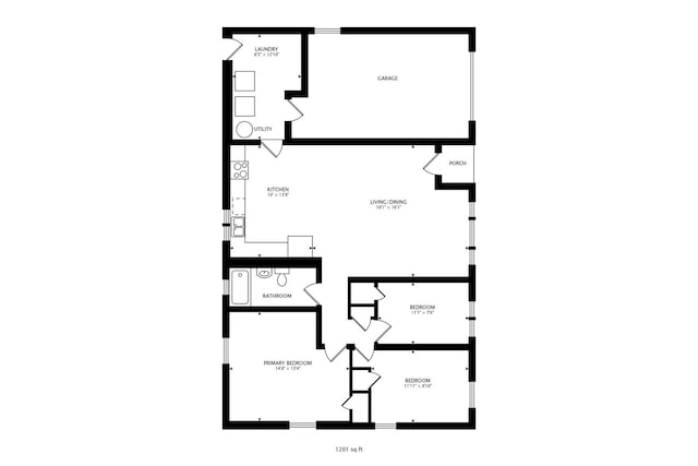 2030 Cedar Ave, Hanover Park, IL 60133 - view of property floor plan